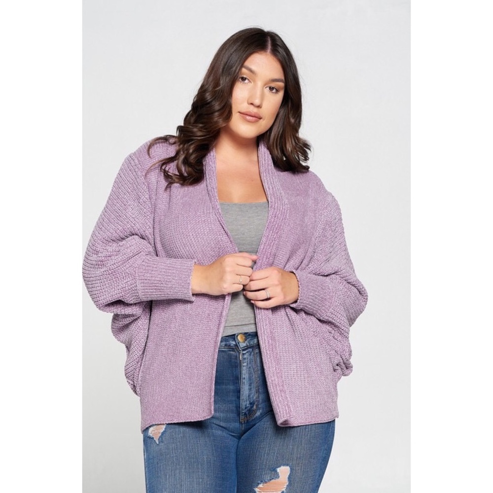 Plus Size Soft Knit Cardigan